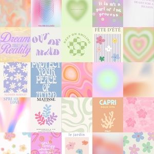 50 Ct Danish Pastel Wall Collage Kit
